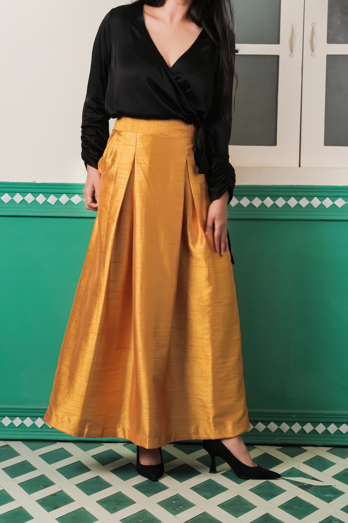 Long Silk Skirt