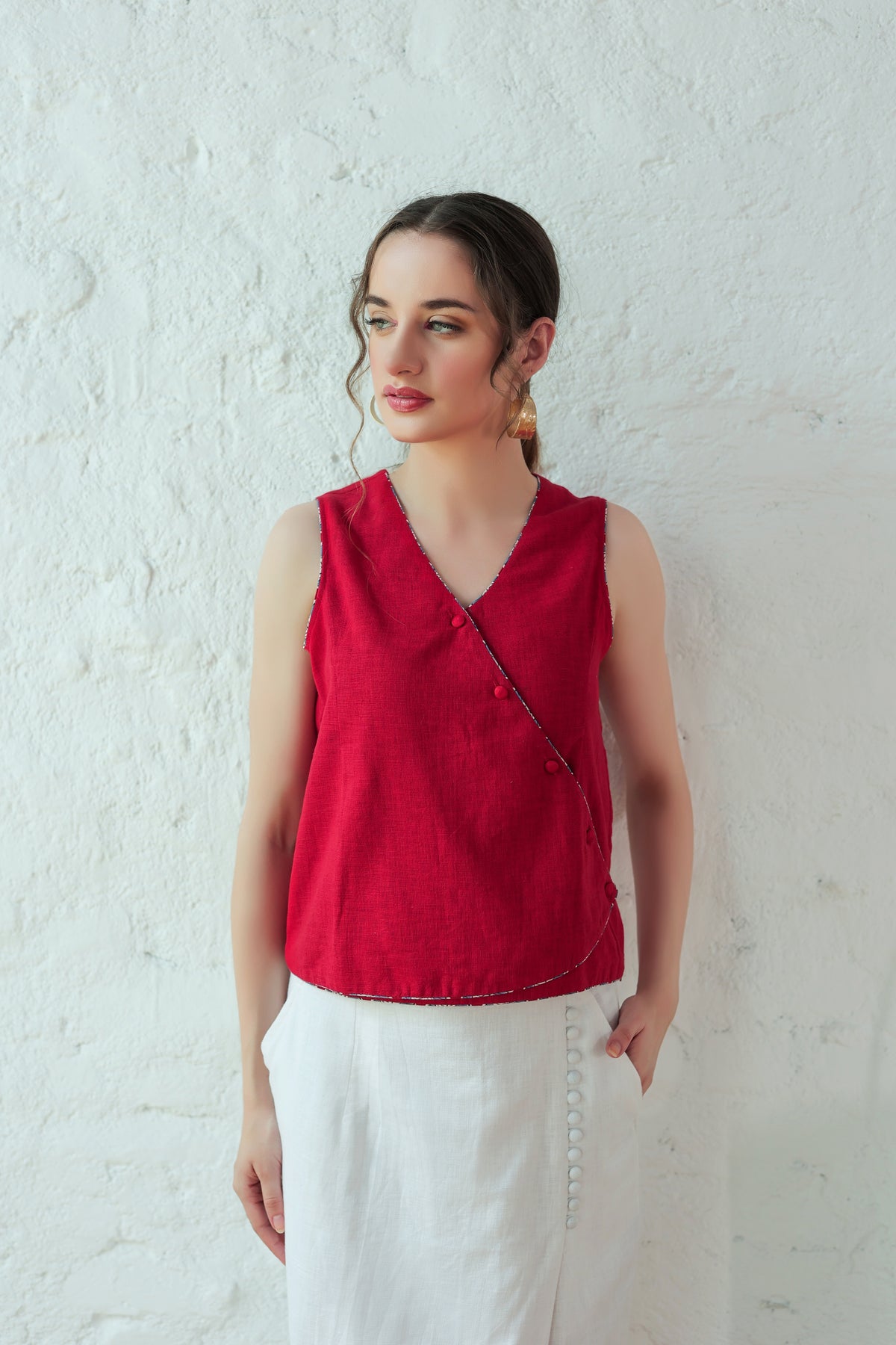 Linen Waistcoat Top